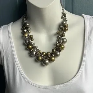 Ruby Rd Jewelry Ruby Rd. | Jewelry | Ruby Rd Gold And Silver Beaded Necklace | Poshmark
